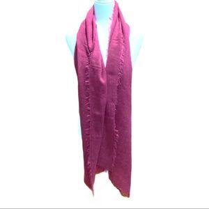 Simply Noelle Pink Rhinestone Long Fringe Scarf